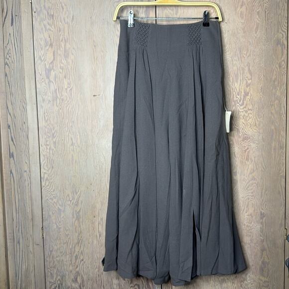 Vintage NWT Umberto Ginocchietti Gray Lined Culottes Long Pants - Picture 1 of 5